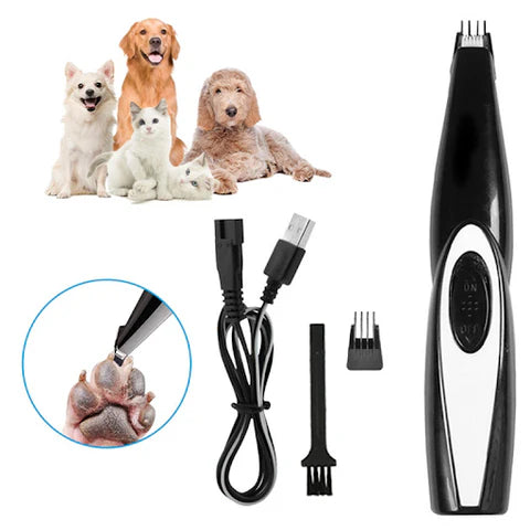 Waterproof Rechargeable Pet Shaver with LED Light