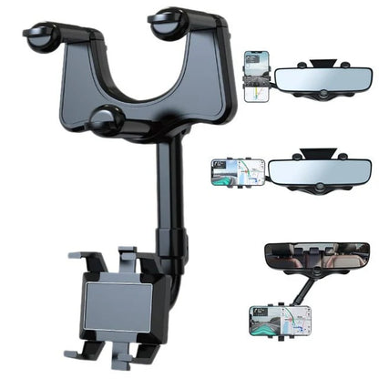 360 ROTATABLE CAR REARVIEW MIRROR PHONE HOLDER