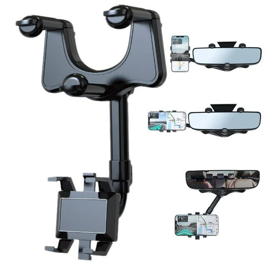 360 ROTATABLE CAR REARVIEW MIRROR PHONE HOLDER