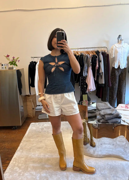 BloomCut™ Lace-Up Top